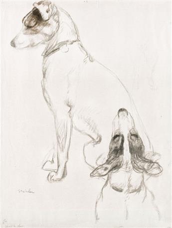 THÉOPHILE STEINLEN Deux Chiens.